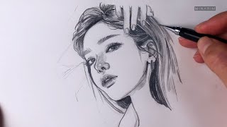 Daily drawing_(연필그림/얼굴 그리기/드로잉/인물화/pencil drawing/portrait)