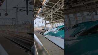 東北新幹線　はやぶさ　H５系  八戸駅2分差発着　#shorts 　#vktrain  Japan train bullet train बुलेट ट्रेन