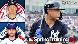 New York Yankees vs Toronto Blue Jays | Spring Training Highlights | 3/16/24