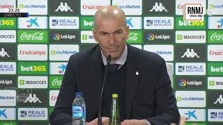 Rueda de prensa de ZIDANE post Betis 2-1 Real Madrid (08/03/2020)