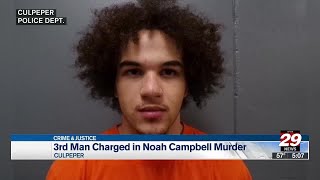 Third arrest made in 2024 murder of Noah Campbell in Culpeper