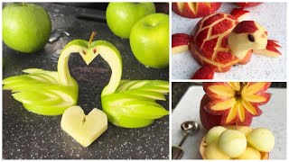 Art In Apple Fruit Platter Decoration Ideas Cutting Tricks