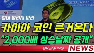 카이아코인 🔥2000배 상승날짜 공개되다🔥CEO 충격 발언.. #카이아코인 #클레이튼코인 #카이아코인전망 #카이아코인하락 #카이아코인분석