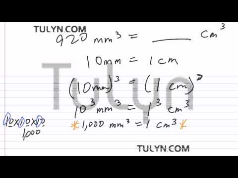 Conversion of Metric Units: Cubic Millimeter to Cubic Centimeter Conversion of Metric Units: Cubic Millimeter to Cubic Centimeter