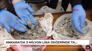 ANKARA'da 3 milyon lira değerinde tarihi eser ele geçirildi; 2 gözaltı