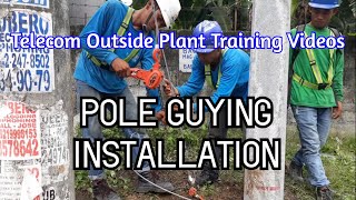 Telecom Pole Guying Installation - Sidewalk Guy