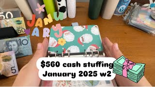 $560 January 2025 W2 | New year, new budget goals! | Budget with Vee