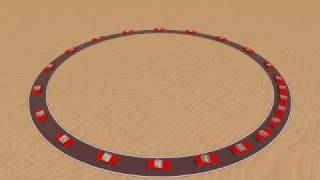 Formation of a 'phantom traffic jam'