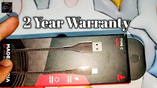 Boat Type C Charging Cable | Unboxing Boat USB Cable | With 2 Year warranty #boat  #usb #charging