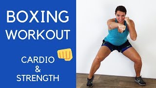 40 Minute Boxing Workout at Home for Weight Loss – Strength and Cardio Boxing Exercises