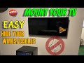 HOW TO MOUNT A TV TO THE WALL & HIDE THE WIRES/CABLES | Super Easy and Simple Process | 2021