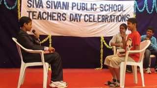 Funny skit (The interview) by students on Teachers' day.