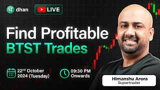 Live Webinar 🚨: Find Profitable BTST Traders