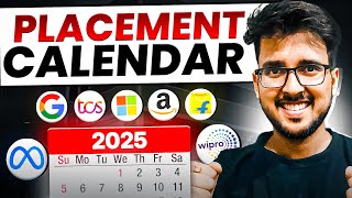 Placement \u0026 Internship Calendar 2025 ❤️ Off Campus Hiring