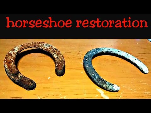 Restoring 2 horseshoes I found magnet fishing Restoring 2 horseshoes I found magnet fishing