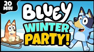 ❄️ Bluey Winter Brain Break Party ❄️ Freeze Dance ❄️ Just Dance ❄️ Bluey Fun