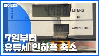 기름값 11주째↑...7일부터 유류세 인하폭 축소 / YTN