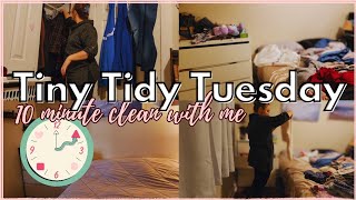 10 Minute Cleaning \u0026 De-Cluttering! ⏰️ // Tiny Tidy Tuesday!