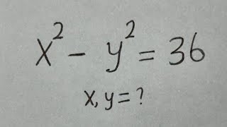 Harvard University Admission Interview Trick X^2-Y^2=36 | Best Math Trick | Natural Number...