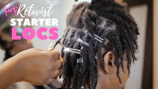 How to Retwist Locs (Two Strand Twist Starter Locs on 4C Hair)