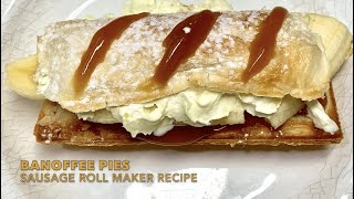 Banoffee Pies Sausage Roll Maker 4 ingredients Cheekyricho Cooking Youtube Video Recipe ep.1,448