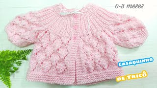 Casaquinho Bela Em Trico Para Bebes De 9 A 12 Meses