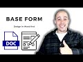 How to design a form in Microsoft Word for PDF