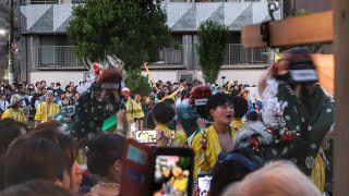 令和5年　大阪市港区　三社神社夏祭り　本宮　獅子舞宮入り