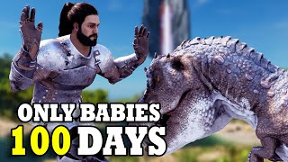 Can I Survive Hardcore Island taming only babies? | The Ultimate 100 days | Ark Survival Ascended