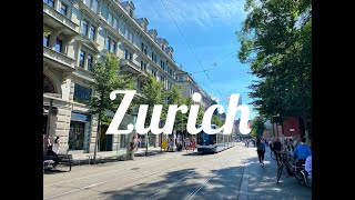 eng) 住在苏黎世VLOG｜周六繁忙的班霍夫大街| Walk in Bahnhofstrasse Zurich Saturday afternoon