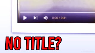 This Video Has NO TITLE With No Blank Characters? (explained!)