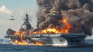 35 Minutes Ago! Ukrainian F-16s DESTROY Russian Aircraft Carrier Full of Fighter Jets!