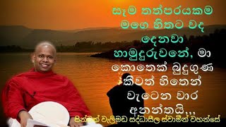 හිතින් වැටෙන ගානෙ මෙම බන පදය අසන්න | walimada saddaseela thero.