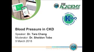 KDIGO-ISN Blood Pressure in CKD Webinar