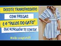 MOLDE VESTIDO COM DECOTE TRANSPASSADO COMBINADO COM PREGAS! LINDO DEMAIS!