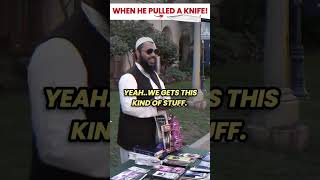 🤬🔪 ATTACK CAUGHT ON VIDEO 🔪 HATER PULLED OUT KNIFE❗️RAN AWAY #shorts