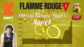 LIVE Zwift Race - Tour Watopia FRR Stage 5 Navig8 GHT