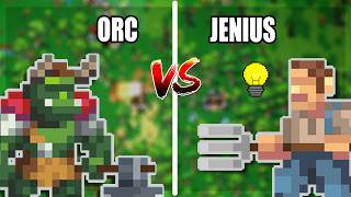 Gimana Jadinya 100 ORC vs 100 MANUSIA JENIUS ? - Worldbox Indonesia