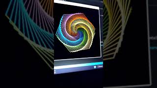 Draw Rainbow Benzene - Using Python turtle #shorts #viral #pythonprogramming