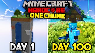 I Survived 100 Days on ONE CHUNK in Minecraft