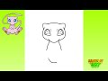 how to draw mew pokemon drawing