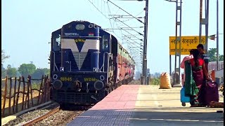 Katwa-Azimganj passenger with rare colored ICF rakes led by BWN WDM 3A loco