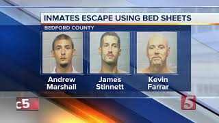 3 Inmates Escape From Bedford County Jail Through Air Duct