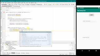 How to sort a string array using Insertion method in your Android App?
