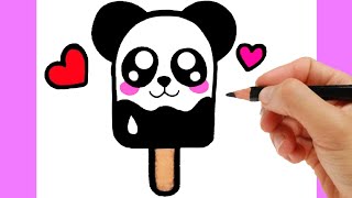 DRAWING AND COLORING ICE CREAM EASY STEP BY STEP