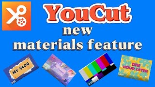 how to use materials feature for YouCut video editor app