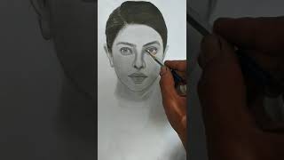 #drawing #drawingshorts #shorts realistic face drawing of Priyanka chopra