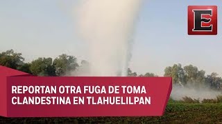 Reportan nueva fuga por toma clandestina en Tlahuelilpan