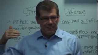 UConn head coach Geno Auriemma delivers locker room speech