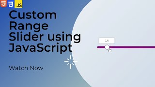 custom range slider using #HTML #CSS and #JavaScript | Watch Now
